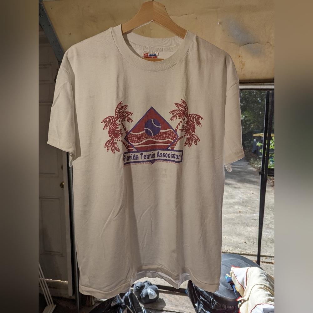 Vintage Hanes Florida Tennis Association T-Shirt Large